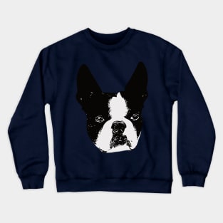 Boston Bull Terrier Face Crewneck Sweatshirt